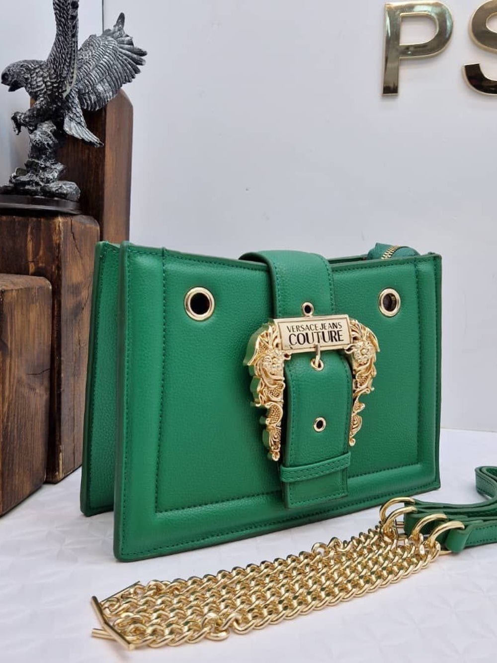 Versace Jeans Couture Green Mini Crossbody Bag
